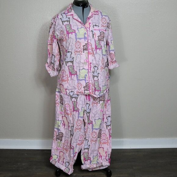 Nick & Nora Pajamas Chairs 90's Y2k 2000's Size M - Picture 2 of 15